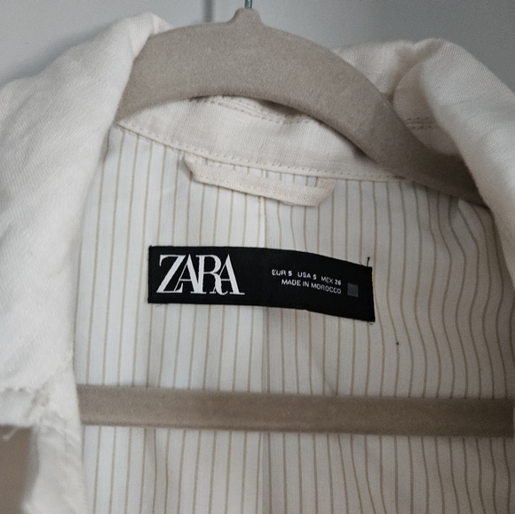Zara Cropped Linen Jacket - Picture 2 of 2
